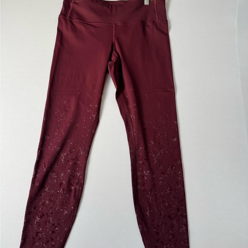 Lululemon Burgundy High-Waist Active Leggings